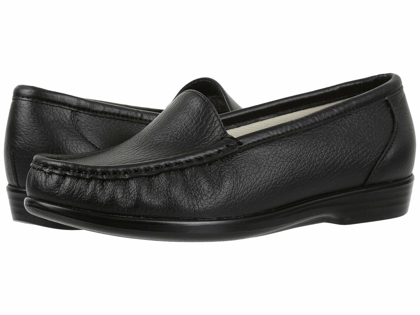 SAS® Simplify Comfort Loafers for Women – Tri-Pad® Comfort System – PU Construction - Supersoft® Black 10 N - Narrow (AA)
