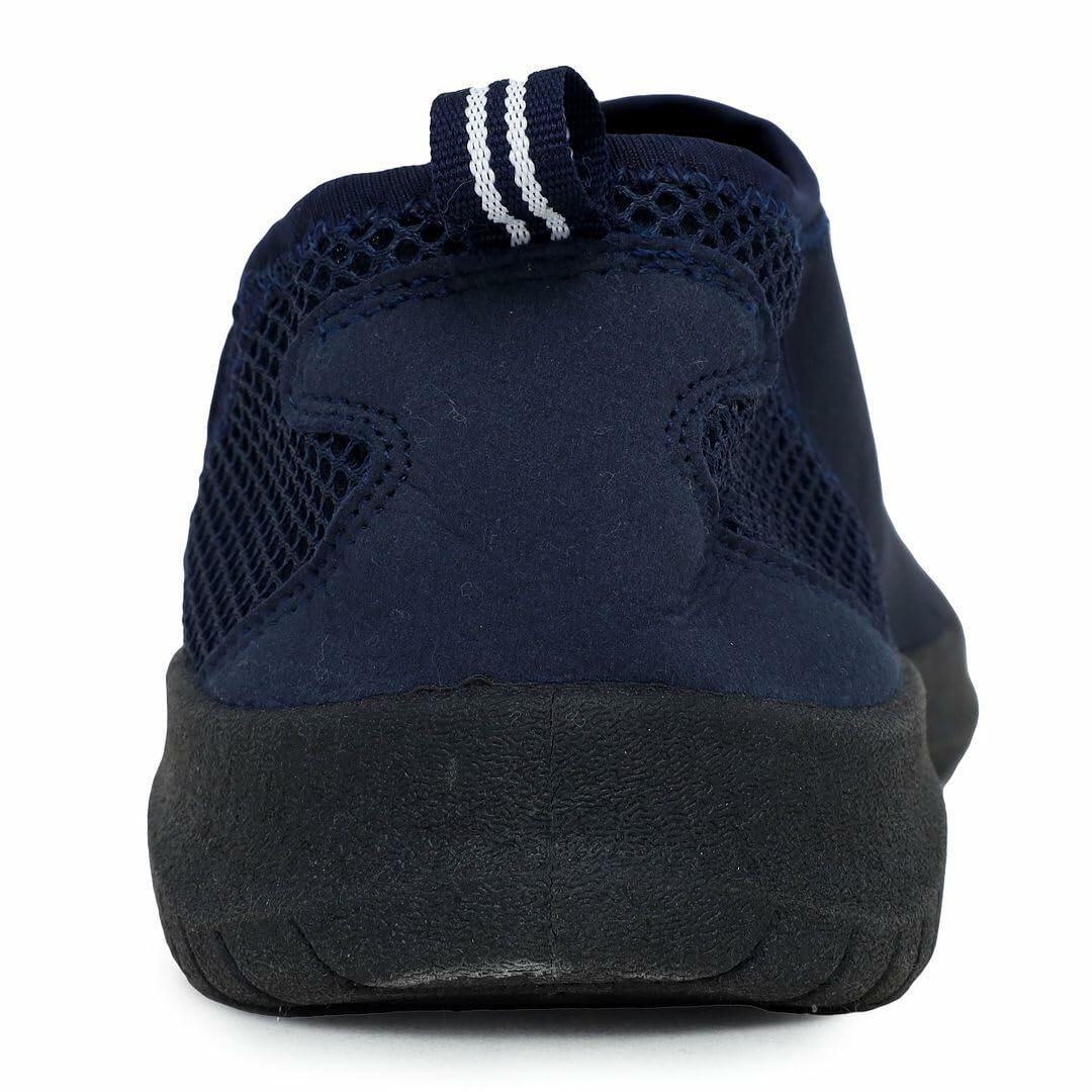 Nautica Women Men Water Shoe Quick Dry Aqua Socks Slip Resistant Comfortable Barefoot Shoes for Beach Swim Surf Pool Boat-Marc-Navy Charcoal-13
