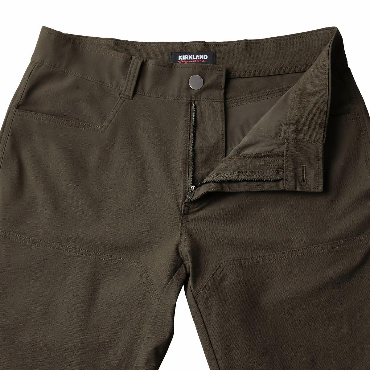 Kirkland Signature Men’s Stretch Tech Pant (Brown, 34W x 34L)