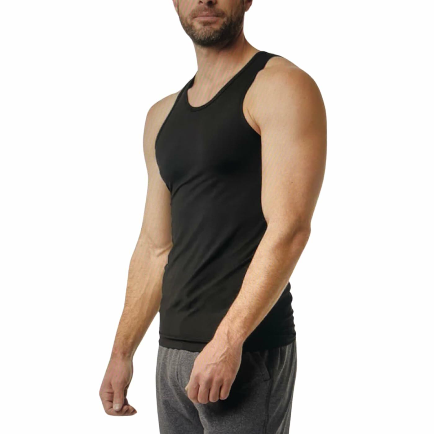 32 Degrees Comfort Mesh Tank Top, 3 Pack, Medium Black