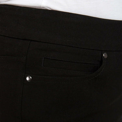 Mario Serrani Comfort Stretch Ladies' Pull-On Capri (US, Alpha, Large, Regular, Regular, Black)