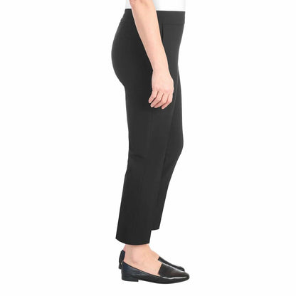 Hilary Radley Women's Pull-on Dress Pants, 4-Way Stretch, Elastic Waist, Front Pockets (US, Alpha, Small, Regular, Regular, Black)