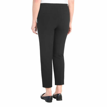 Hilary Radley Women's Pull-on Dress Pants, 4-Way Stretch, Elastic Waist, Front Pockets (US, Alpha, Large, Regular, Regular, Black)