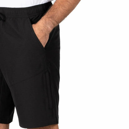 Gerry Men's 4-Way Stretch Elastic Waistband Lightweight Trail Short (Black, Medium)