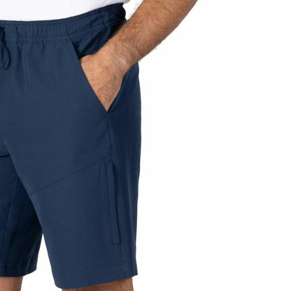 Gerry Men's 4-Way Stretch Elastic Waistband Lightweight Trail Short (Blue, Small)