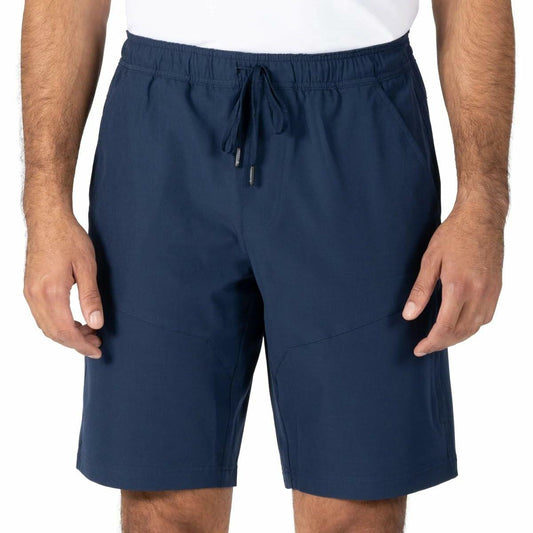Gerry Men's 4-Way Stretch Elastic Waistband Lightweight Trail Short (Blue, Small)