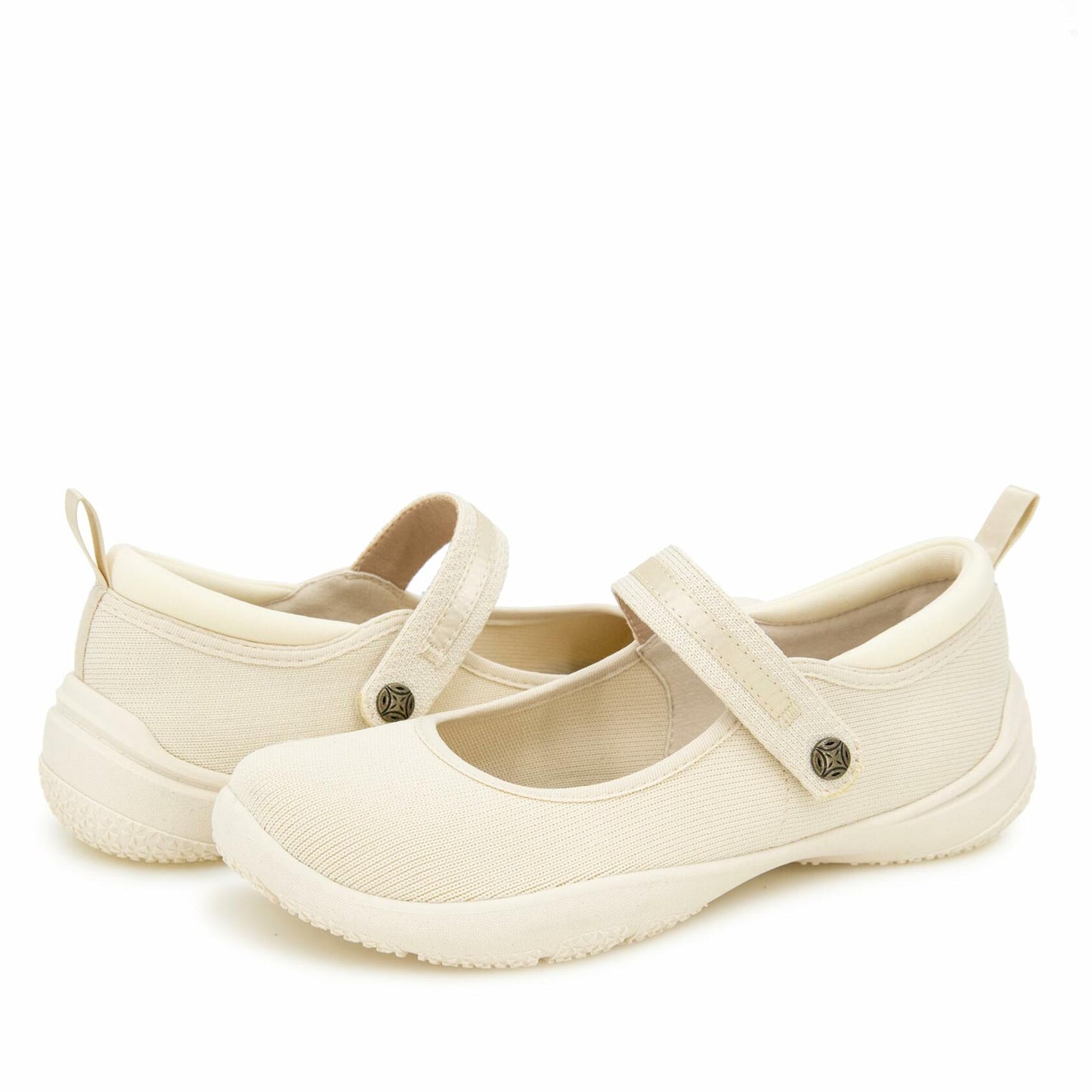 JBU Women's Merry Mary Jane Flat, Dk Eggshell, 9