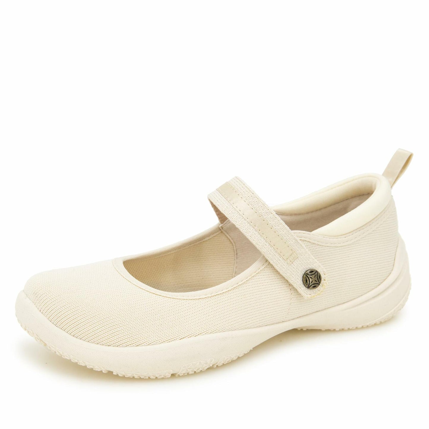 JBU Women's Merry Mary Jane Flat, Dk Eggshell, 7