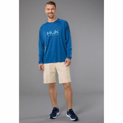 HUK Men's Standard Pursuit Vented Long Sleeve, 30 UPF Fishing Shirt, Set Sail, X-Large