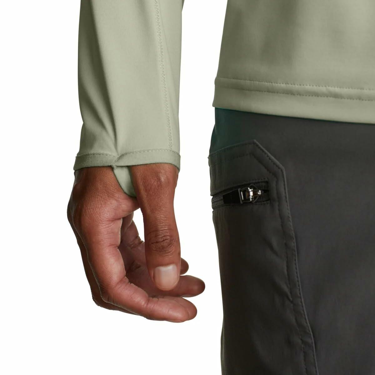 Eddie Bauer Men’s UPF 50+ Performance Hoodie - Lightweight Regular Fit - Moisture Wicking (Green, XX-Large)