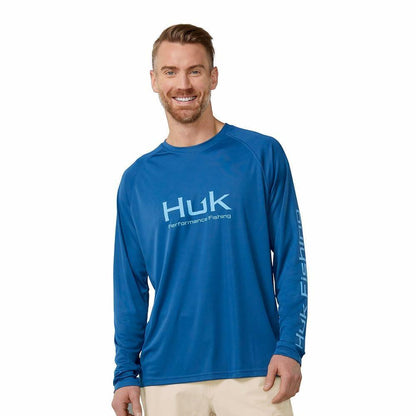 HUK Men's Standard Pursuit Vented Long Sleeve, 30 UPF Fishing Shirt, Set Sail, X-Large
