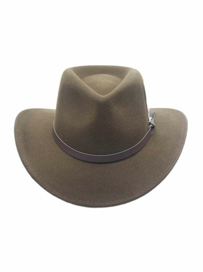 Montana Crushable Wool Felt Western Style Cowboy Hat by Silver Canyon, Olive