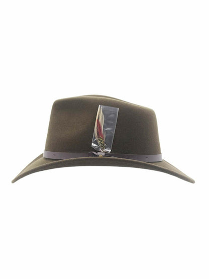 Montana Crushable Wool Felt Western Style Cowboy Hat by Silver Canyon, Olive