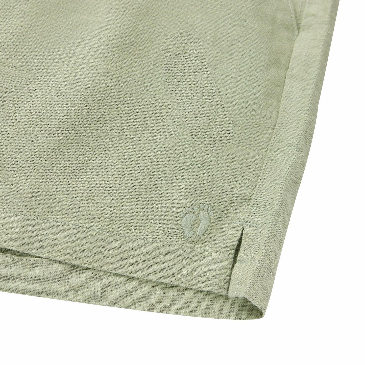 HANG TEN Women's Linen Blend Summer Shorts - Lightweight Casual Elastic Waist Shorts with Pockets - Relaxed Fit (Green, XXL)