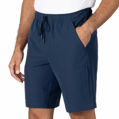 Gerry Men's 4-Way Stretch Elastic Waistband Lightweight Trail Short (Blue, Medium)