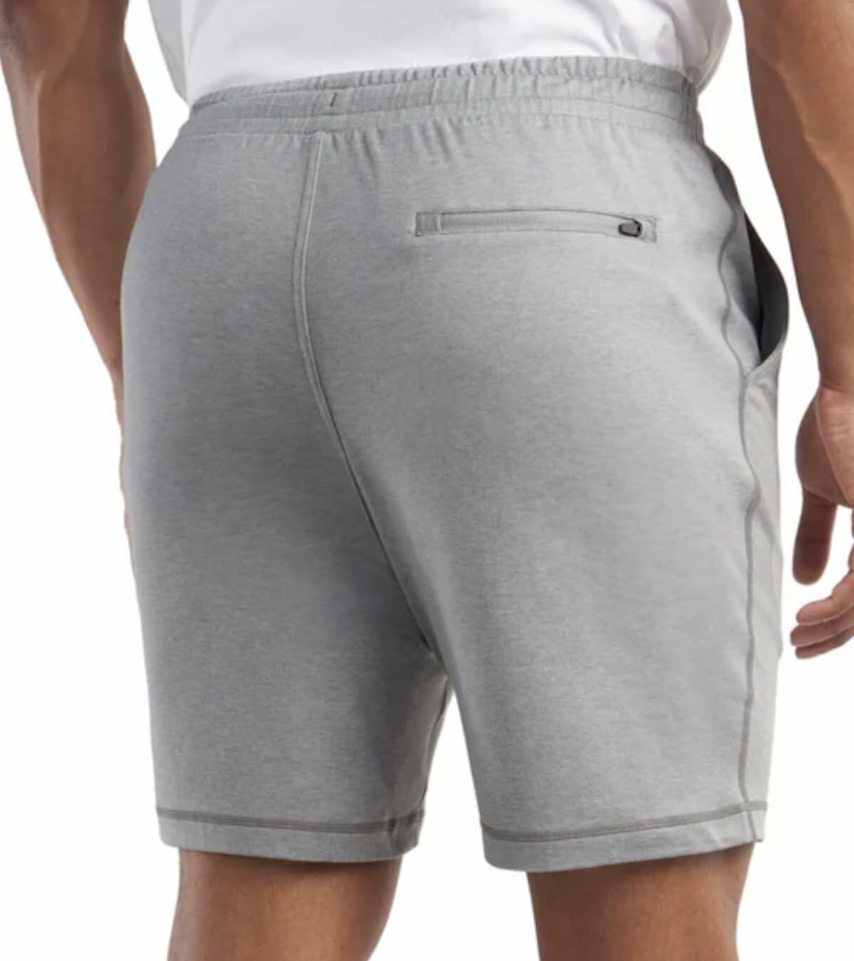 KIRKLAND Signature Men's Moisture Wicking Lounge Short (US, Alpha, Small, Regular, Regular, Gray)