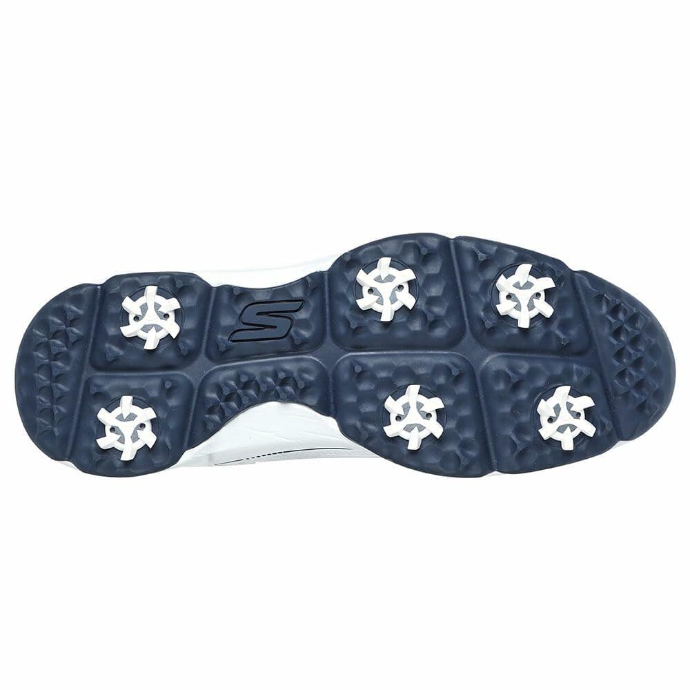 Skechers Men's Torque Sport Fairway Relaxed Fit Spiked Golf Shoe Sneaker, White Navy, 11