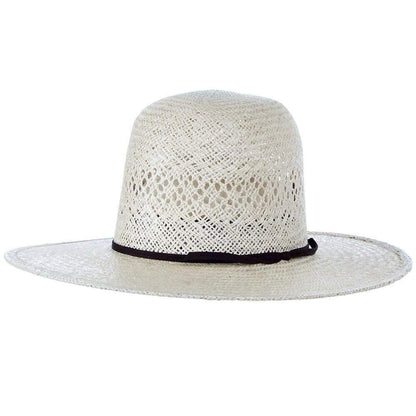 Rodeo King Jute Open Crown 4-1/4" Brim Straw Cowboy Hat Natural 71/8