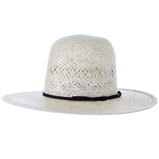 Rodeo King Jute Open Crown 4-1/4" Brim Straw Cowboy Hat Natural 71/8