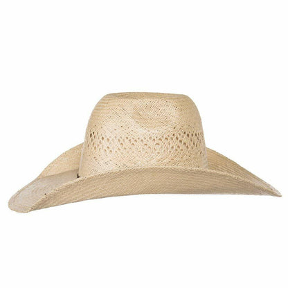 Rodeo King Jute Open Crown 4-1/4" Brim Straw Cowboy Hat Natural 67/8