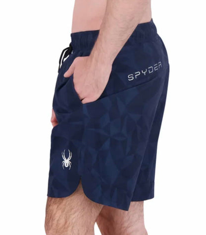 Spyder Men's UPF 30+ Breathable Comfort Stretch Swim Short (US, Alpha, Small, Regular, Regular, Dark Blue)