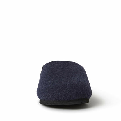 Dearfoams Men's Microwool Clog with Molded Footbed Slipper, Navy, Small