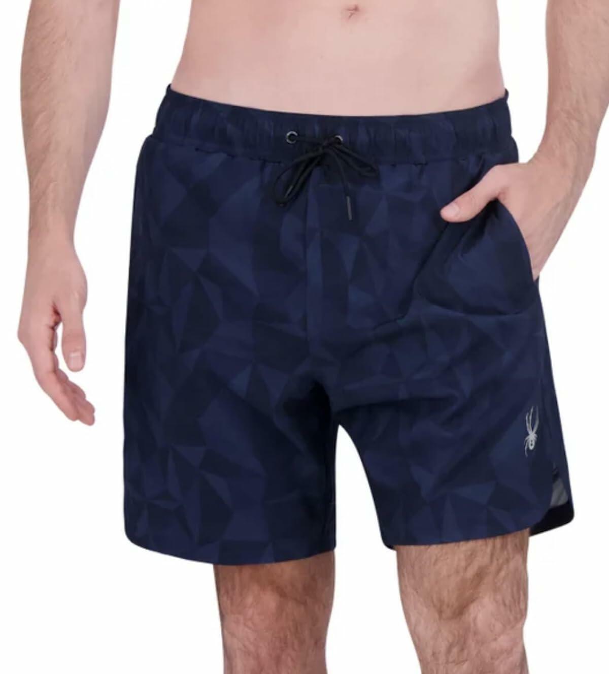 Spyder Men's UPF 30+ Breathable Comfort Stretch Swim Short (US, Alpha, Small, Regular, Regular, Dark Blue)