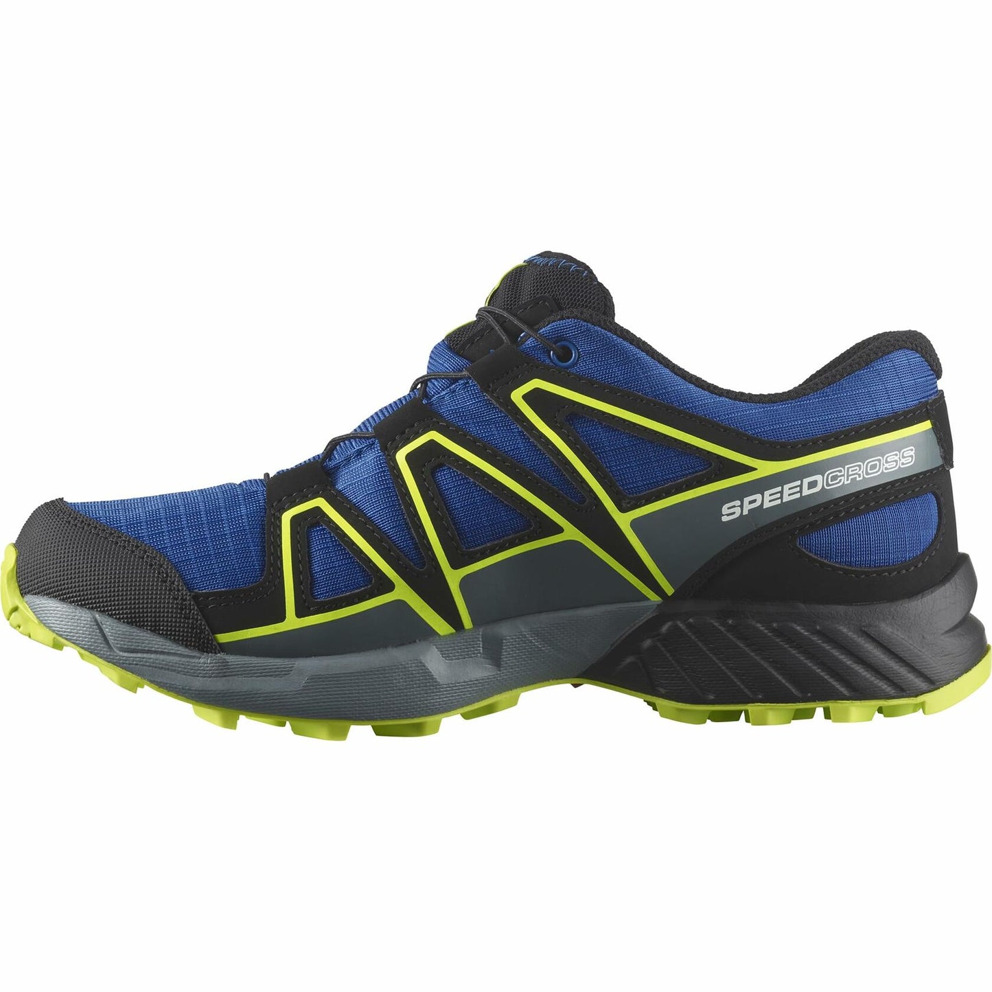 Salomon Junior’s Speedcross Climasalomon Waterproof Trail Shoes - Nautical Blue/Black/Acid Lime - 2