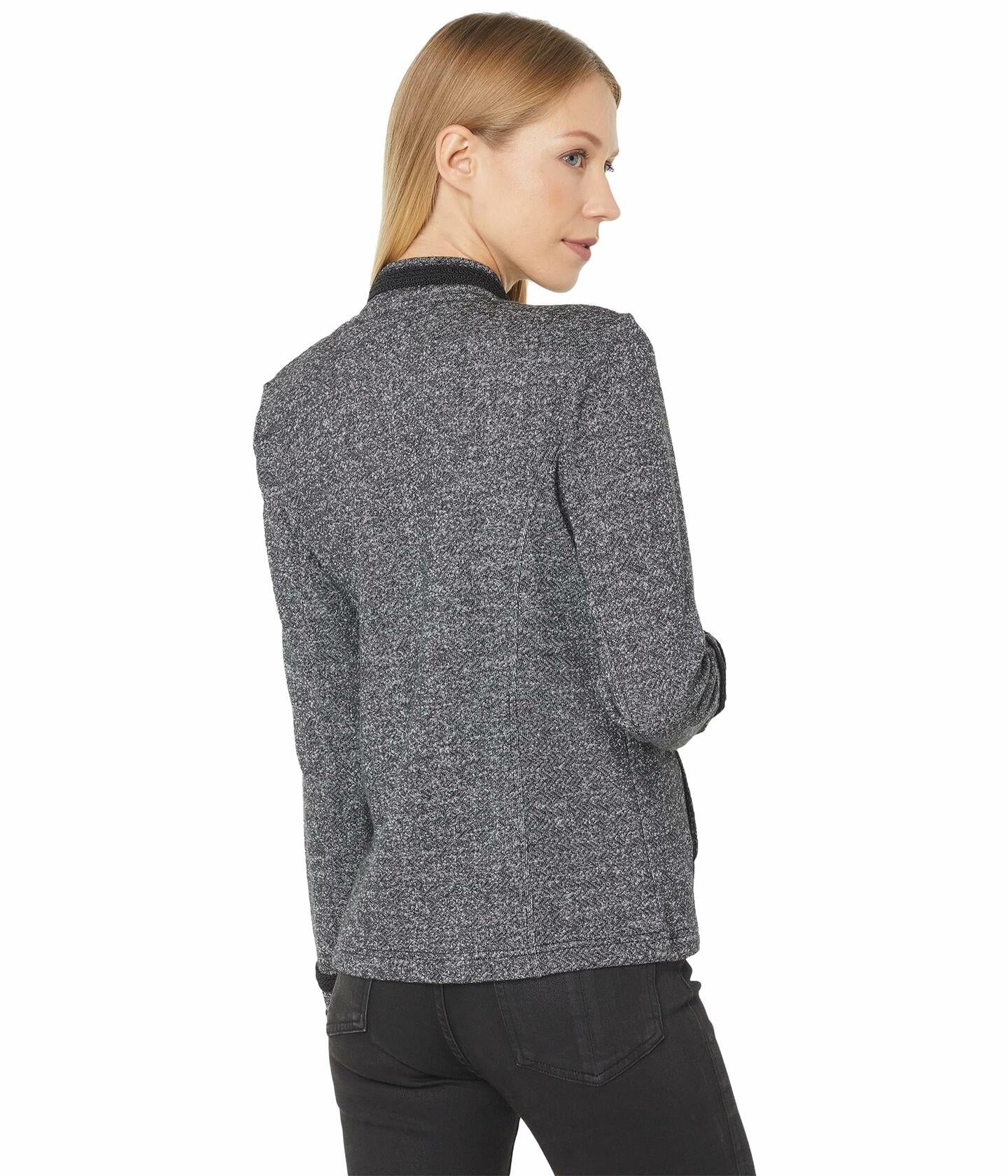 Tommy Hilfiger Band Jacket Marled Black Multi MD (US 8-10)