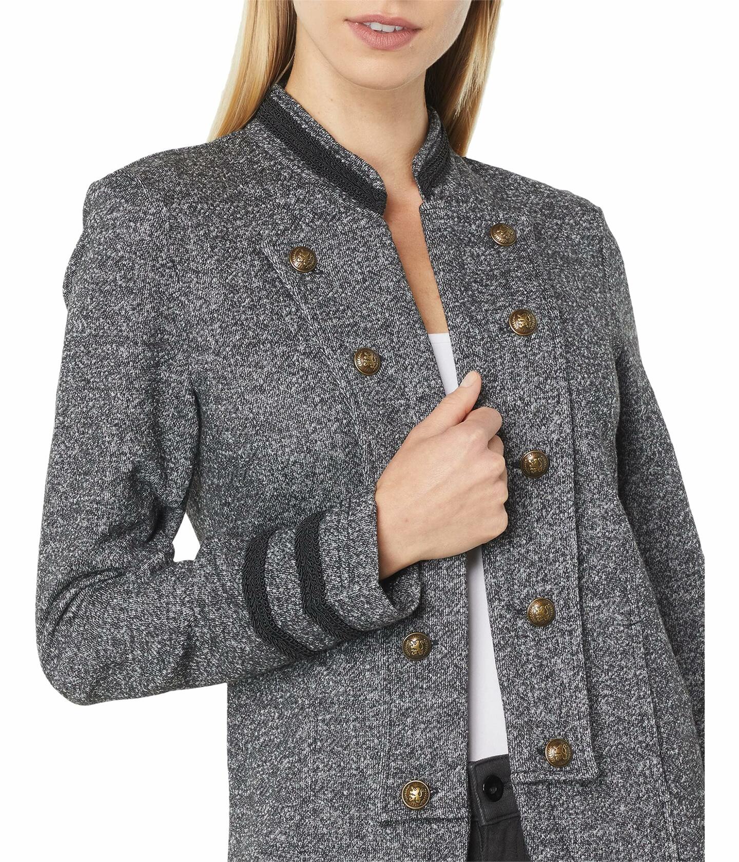 Tommy Hilfiger Band Jacket Marled Black Multi MD (US 8-10)
