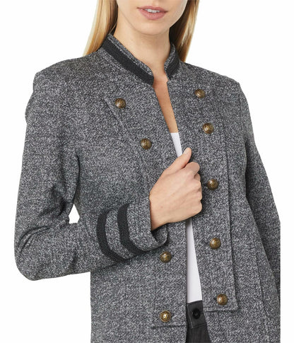 Tommy Hilfiger Band Jacket Marled Black Multi MD (US 8-10)