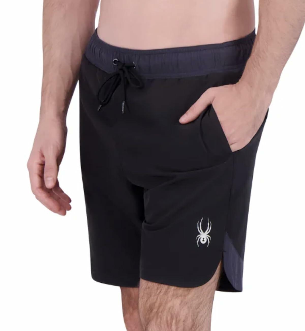 Spyder Men's UPF 30+ Breathable Comfort Stretch Swim Short (US, Alpha, Small, Regular, Regular, Black)
