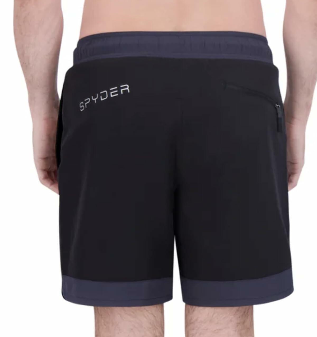 Spyder Men's UPF 30+ Breathable Comfort Stretch Swim Short (US, Alpha, Small, Regular, Regular, Black)