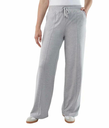 Kirkland Signature Women's Moisture Wicking Lightweight Pintuck Pant (US, Alpha, X-Large, Regular, Regular, Pale Gray Heather (Light Gray))