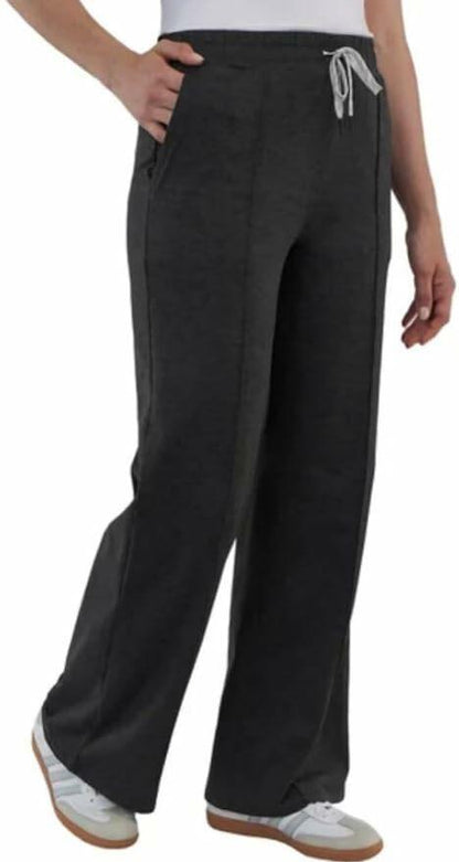 Kirkland Signature Women's Moisture Wicking Lightweight Pintuck Pant (US, Alpha, XX-Large, Regular, Regular, Black Noir Heather (Black))