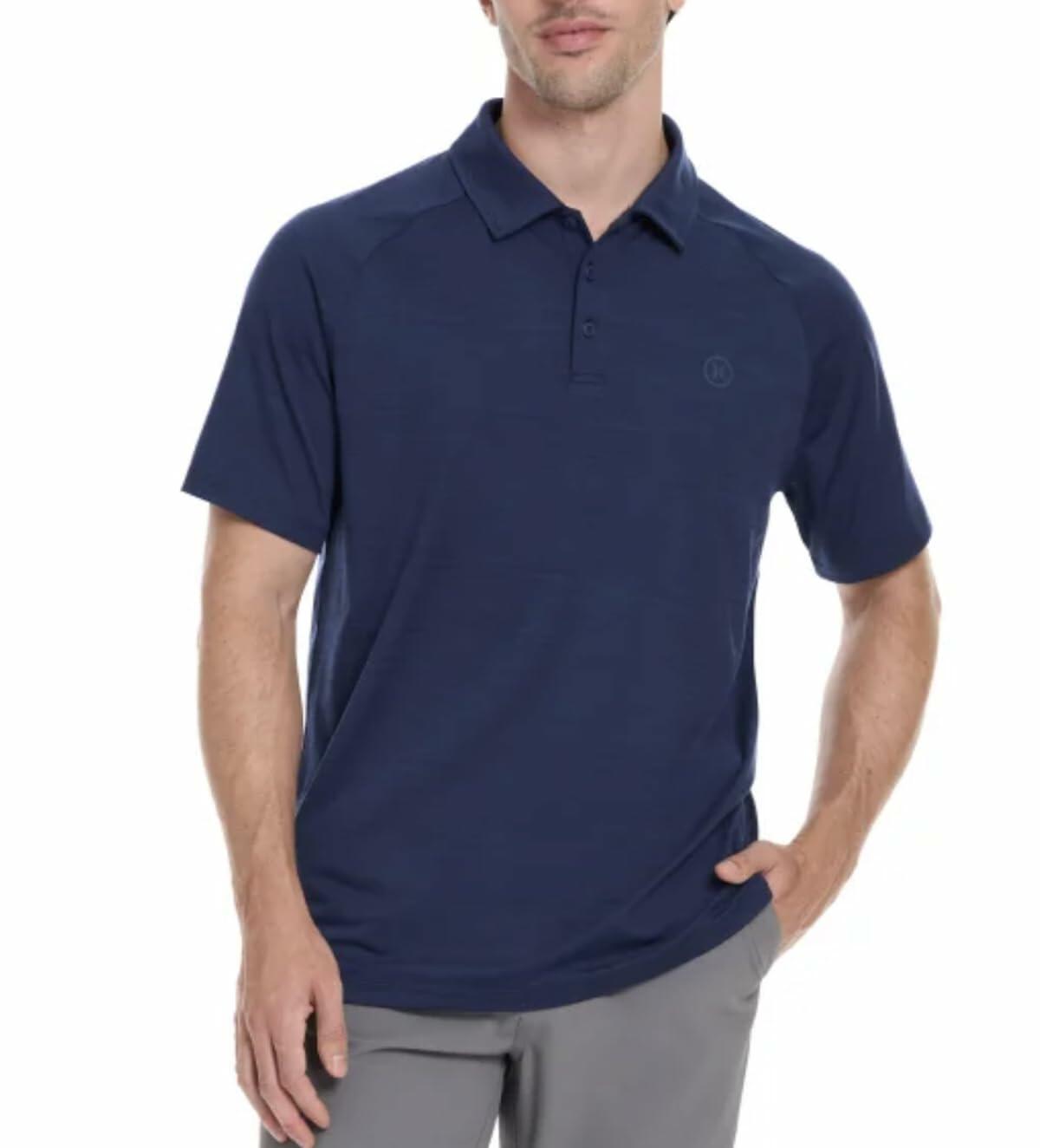 Hurley Men's Performance Polo Shirt (US, Alpha, Small, Regular, Regular, Blue)