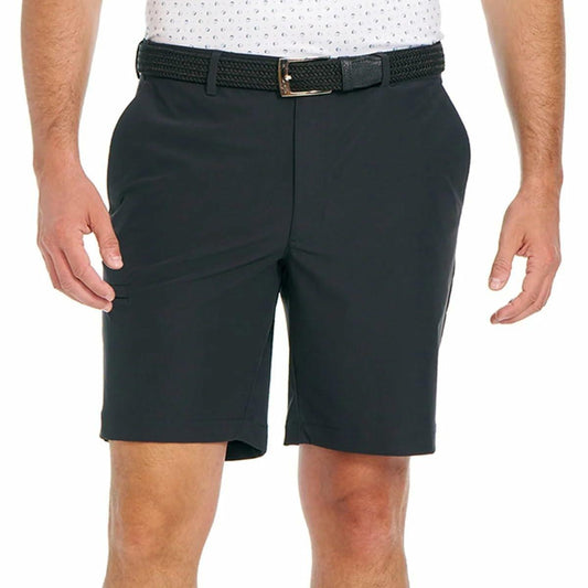 Greg Norman Men’s Stretch Flat Front Lightweight Short - 4-Way Stretch Fabric (Black,34)