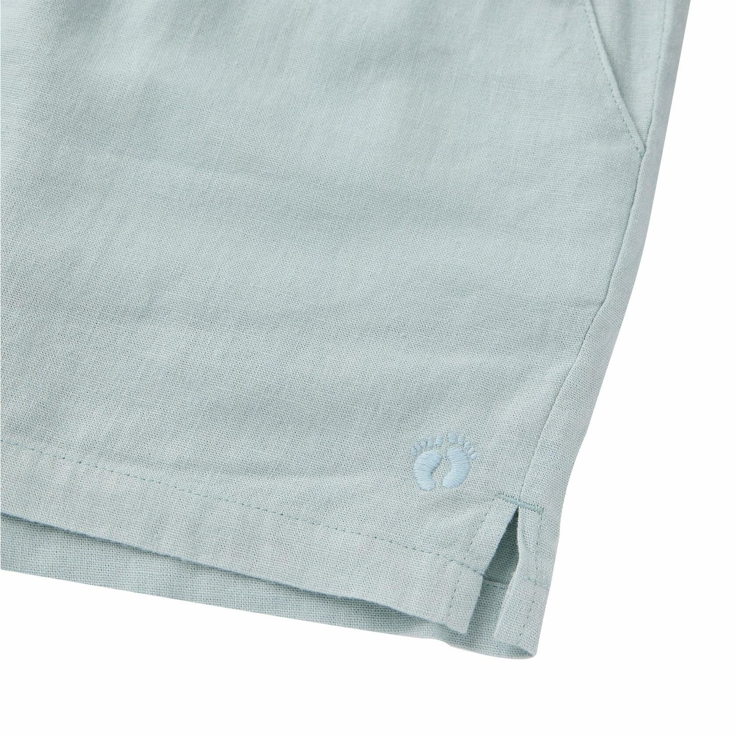HANG TEN Women's Linen Blend Summer Shorts - Lightweight Casual Elastic Waist Shorts with Pockets - Relaxed Fit (Blue, XXL)