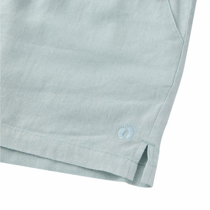 HANG TEN Women's Linen Blend Summer Shorts - Lightweight Casual Elastic Waist Shorts with Pockets - Relaxed Fit (Blue, XXL)