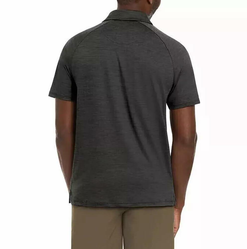 Hurley Men's Ultra Soft Stretch Moisture Wicking Performance Polo Shirt (US, Alpha, Small, Regular, Regular, Black)