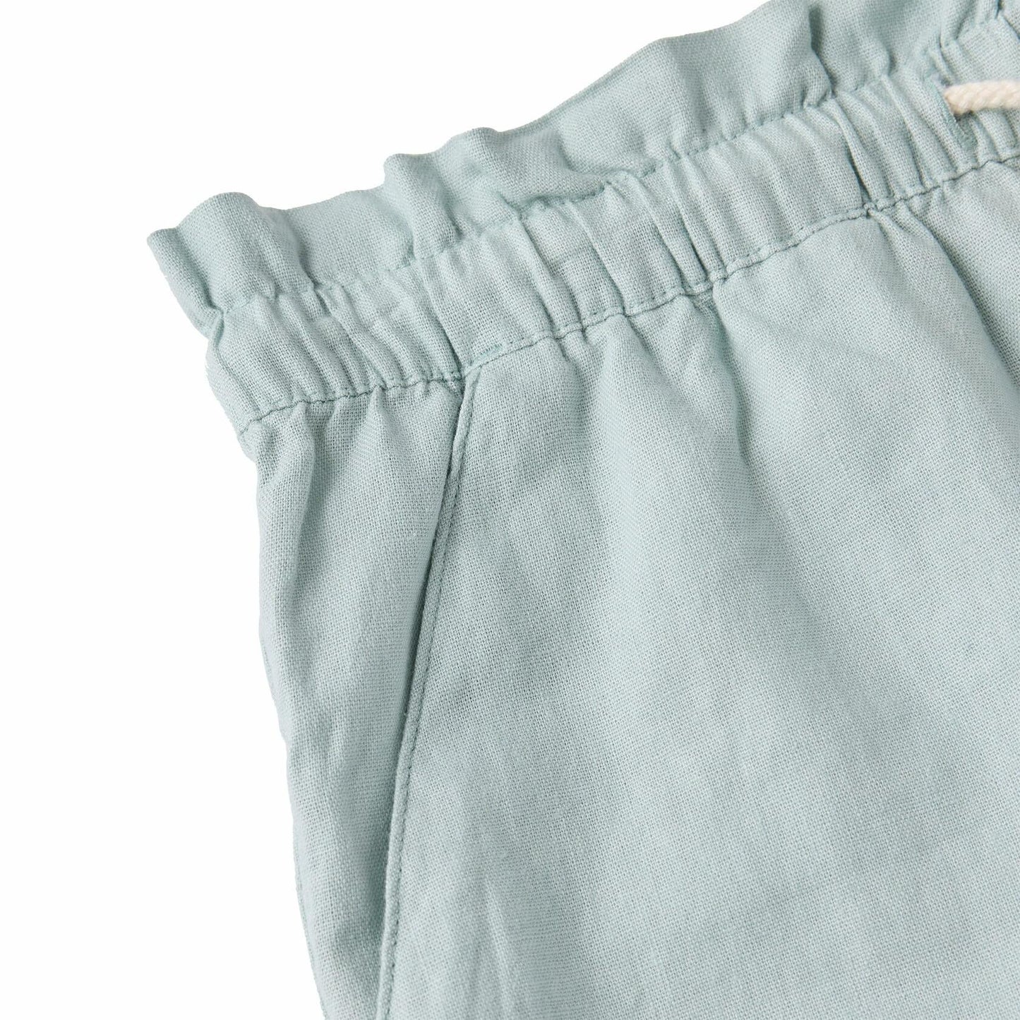 HANG TEN Women's Linen Blend Summer Shorts - Lightweight Casual Elastic Waist Shorts with Pockets - Relaxed Fit (Blue, XXL)