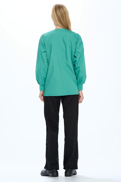 Natural Uniforms Warm Up Scrub Jacket-Surgical Green-X-Large