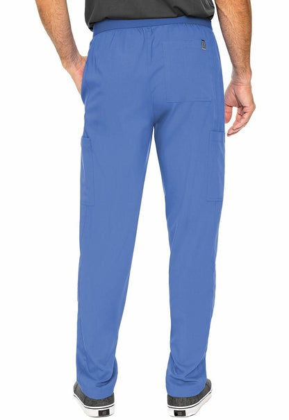 Med Couture Men's Straight Leg Scrub Pant with Zip Fly Front, 6 Pockets, and Elastic Waistband - MC7779S, M Short, Ceil
