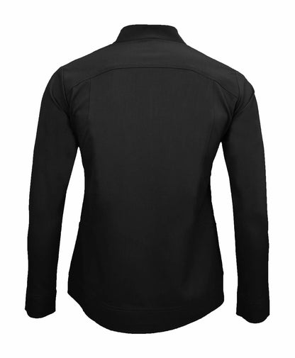 Natural Uniforms Women's Ultra Soft Stretch Zip Up Scrub Jacket (Black, Medium)