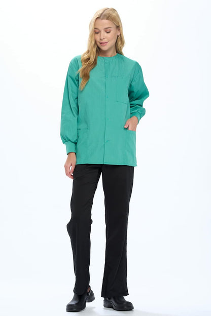 Natural Uniforms Warm Up Scrub Jacket-Surgical Green-X-Large
