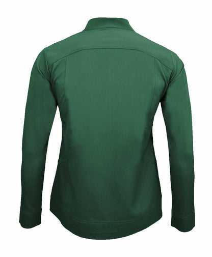 Natural Uniforms Women's Ultra Soft Stretch Zip Up Scrub Jacket (Hunter Green, Large)