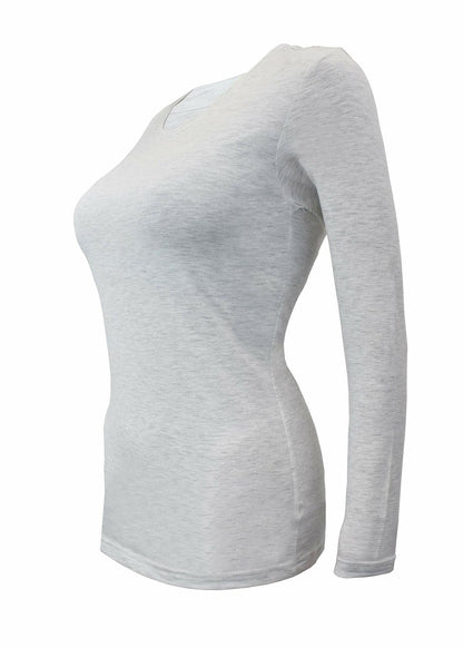 Natural Uniforms Women's Under Scrub Tee Crew Neck Long Sleeve T-Shirt-5-Pack (X-Large, 5 Pack- Heather Grey)