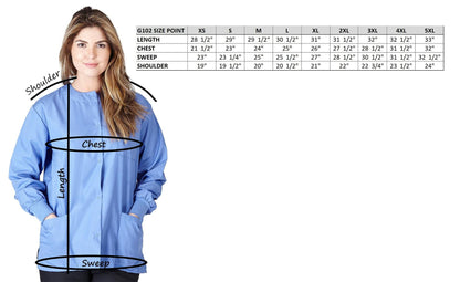 Natural Uniforms Warm Up Scrub Jacket-Navy Blue-3X-Large
