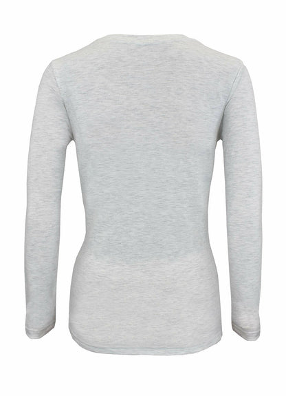 Natural Uniforms Women's Under Scrub Tee Crew Neck Long Sleeve T-Shirt-5-Pack (X-Large, 5 Pack- Heather Grey)