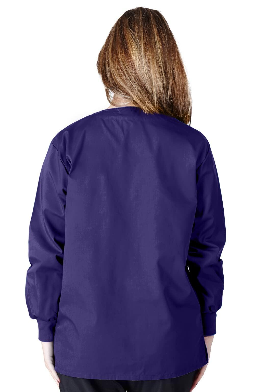 Natural Uniforms Warm Up Scrub Jacket-Purple-Large